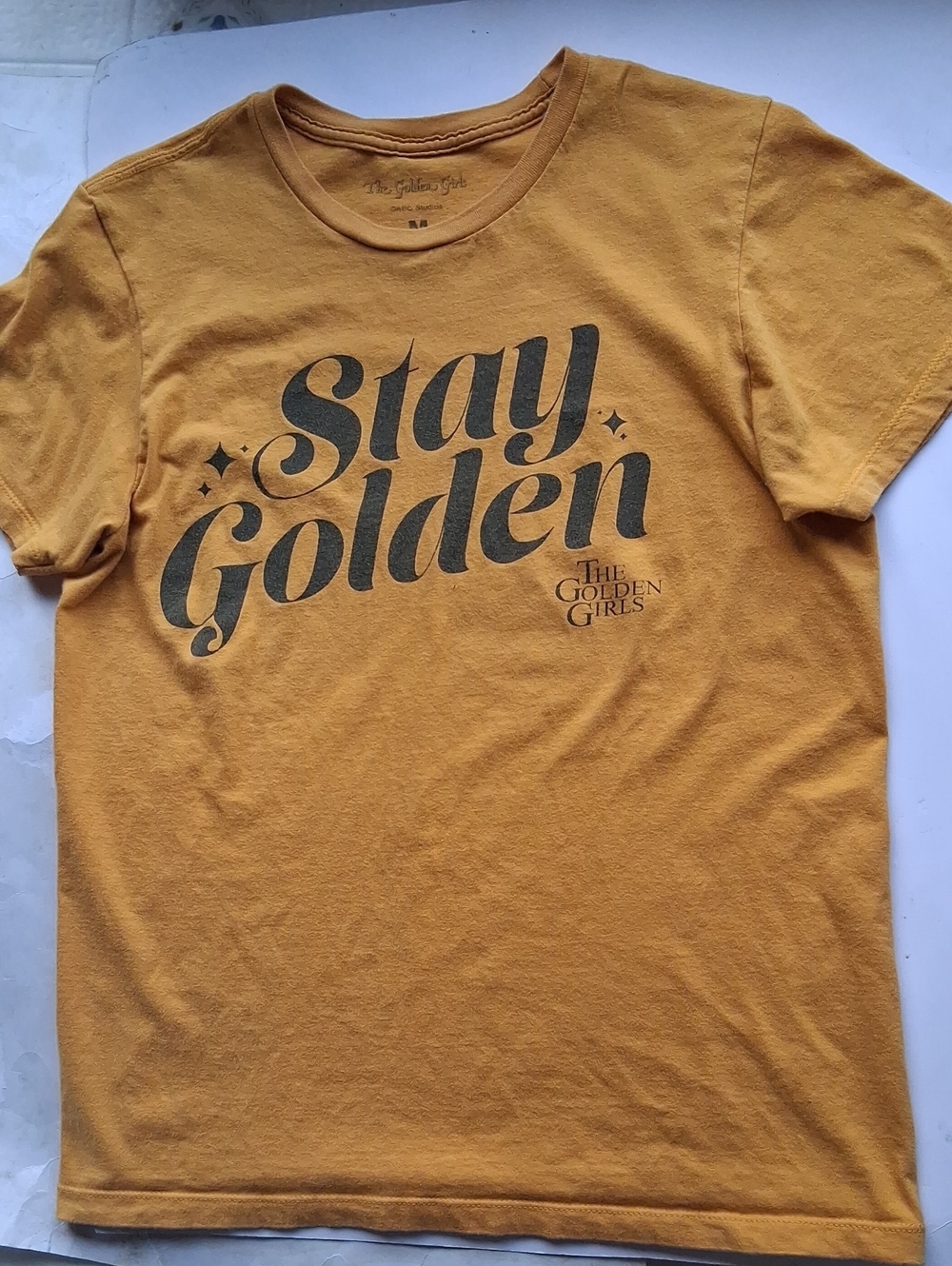 "Stay Golden"  The Golden Girls Short Sleeve Tee - Mustard